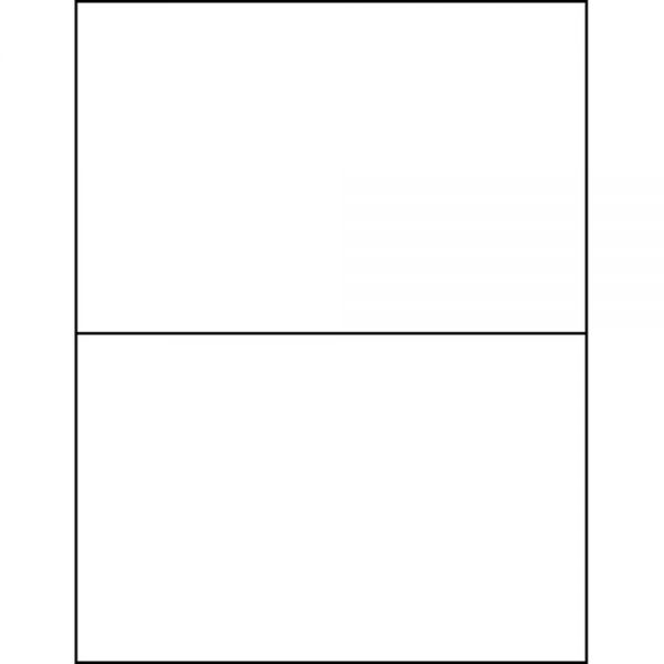 White Labels 2 on a page 25 Sheets/Box
