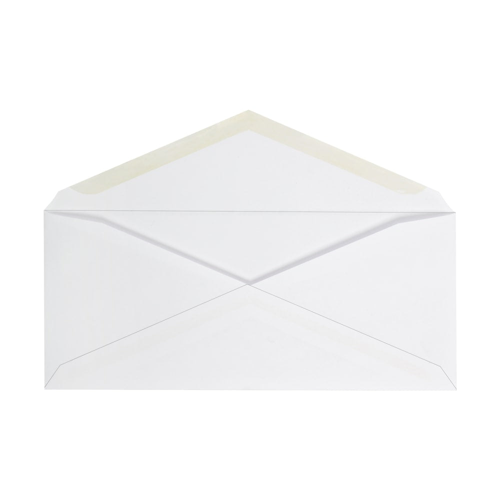 #10 Envelopes, 4-1/8" x 9-1/2", Gummed Seal, White, Box Of 500