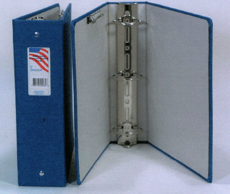 1" Blue Canvas Binder 6.5"x9"