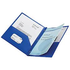 2-Pocket School-Grade Poly Folder with Prongs, Letter Size, Blue