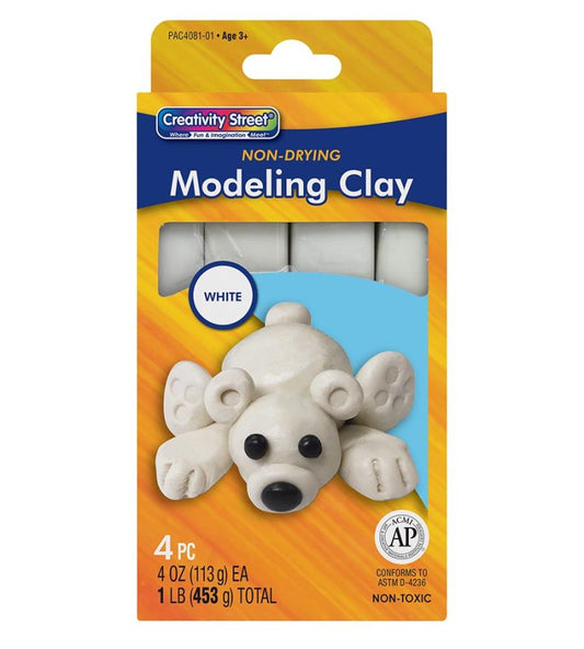 1 lb. Modeling Clays Individual Solid Color Packs White