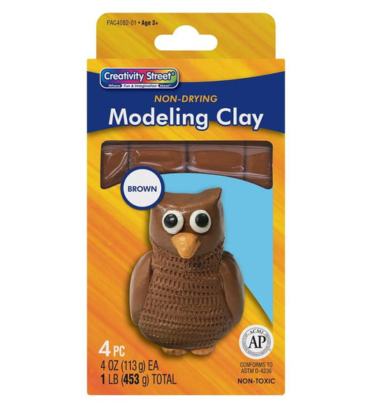 1 lb. Modeling Clays Individual Solid Color Packs Brown