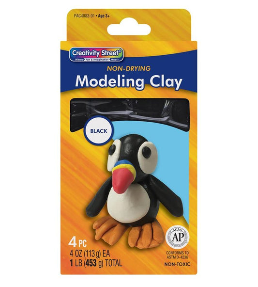 1 lb. Modeling Clays Individual Solid Color Packs Black
