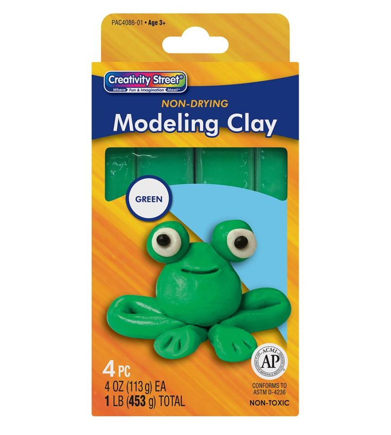 1 lb. Modeling Clays Individual Solid Color Packs Green