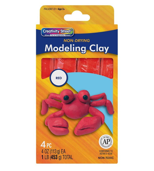 1 lb. Modeling Clays Individual Solid Color Packs Red