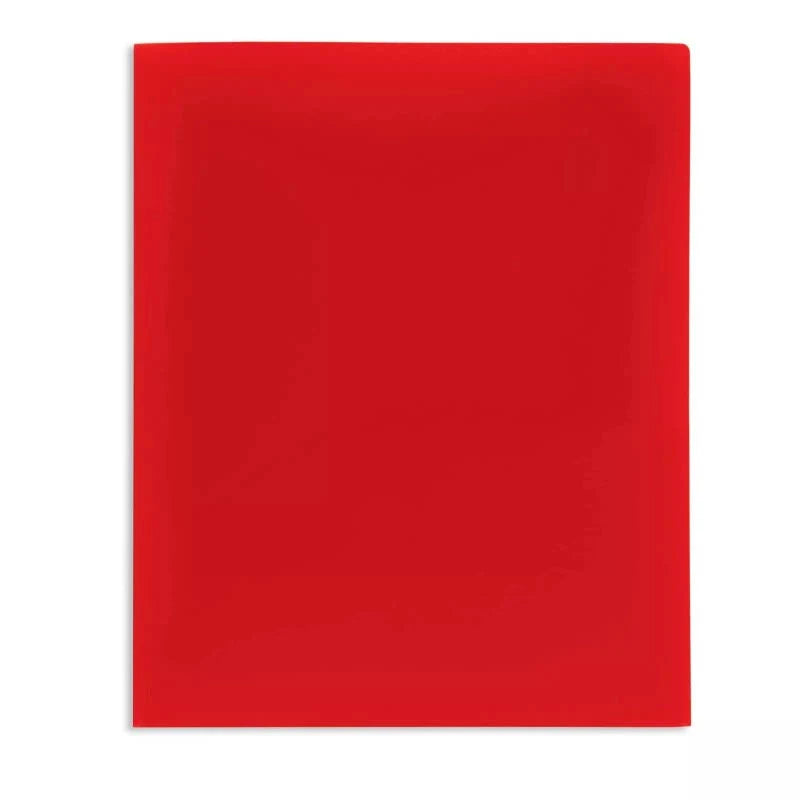 School-Grade 2-Pocket Poly Folder, Letter Size, Red
