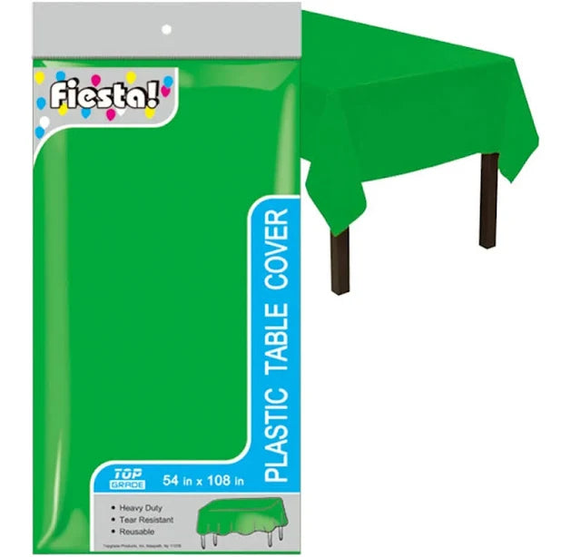 Plastic Tablecloth, 54″ x 108″, Green