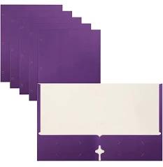 2-Pockets Paper Folder Purple 25/Pcs