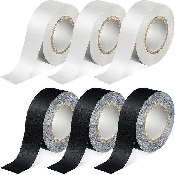 P628 Seforim and Book Binding Special - Shurtape - 6 Rolls Total of Black  and White, 1in, 2in and 3in Wide Book Binding Tape