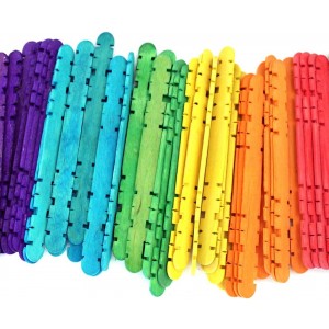 Colored Craft Skill Sticks 50-Count