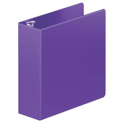 3" Hard Round-Ring Binder with View Purple
