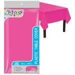 Plastic Tablecloth, 54″ x 108″, Hot Pink