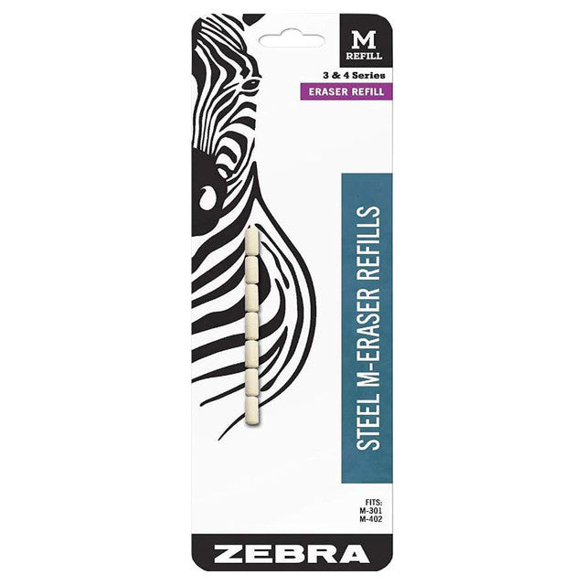 Zebra Steel M Eraser Refills, Pack of 7 Refills