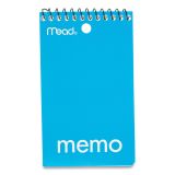 Mead Wirebound Top Opening Memo Pad 60 White 3 x 5 Sheets Color May Vary