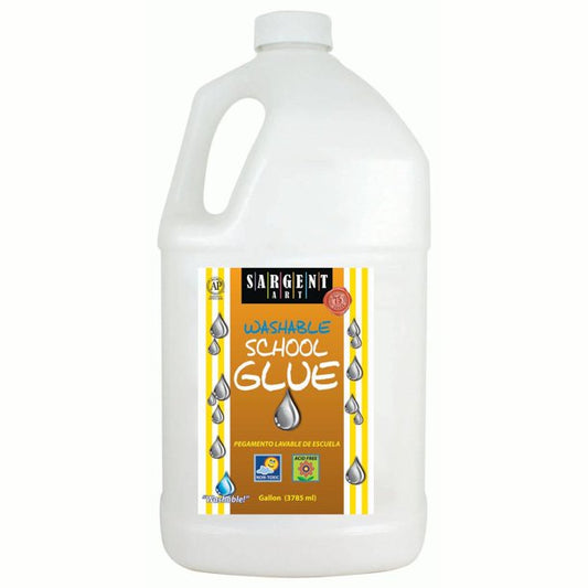 Sargent White Washable School Glue, 1 Gallon