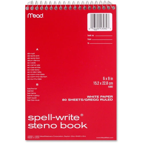 Mead Spell-Write Steno Book Color May Vary