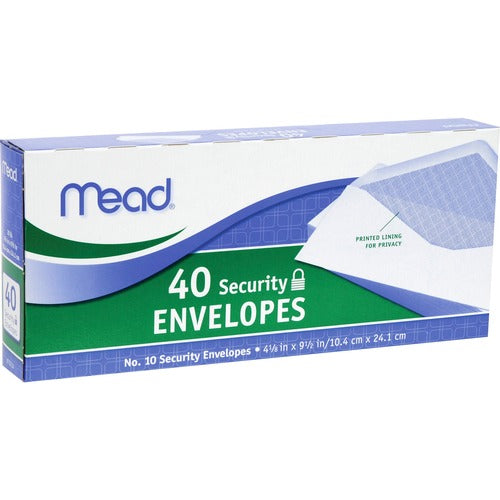 Mead #10 Security Envelopes 40 Count