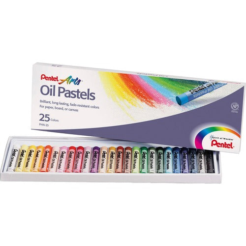 Pentel Arts Oil Pastels Assorted 25/Set
