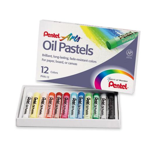 Pentel Arts Oil Pastels Assorted 12/Set