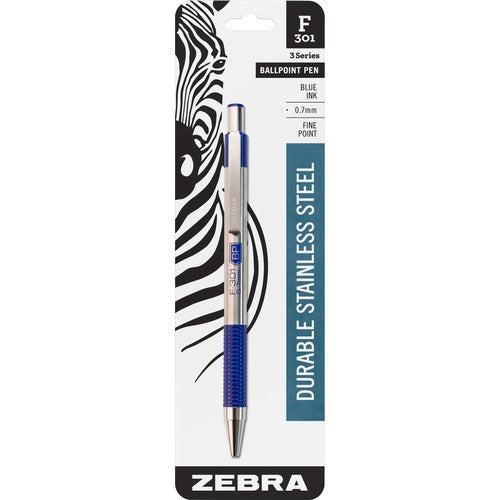 Zebra Pen F-301 Retractable Ballpoint Pen 0.7mm Blue