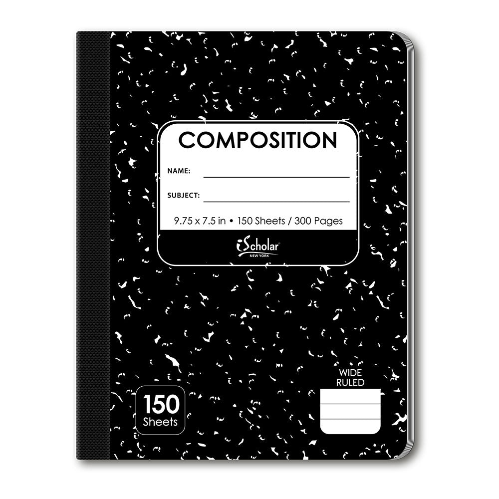 Marble Composition Book 150 Sheets Wide Ruled