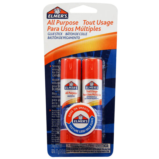 Elmer’s All-Purpose Glue Sticks, 0.21 oz 2 Pack