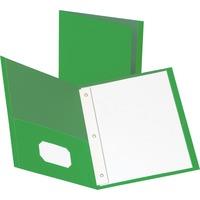 3 Prong 2 Pocket Paper Folder Green 25/Pcs