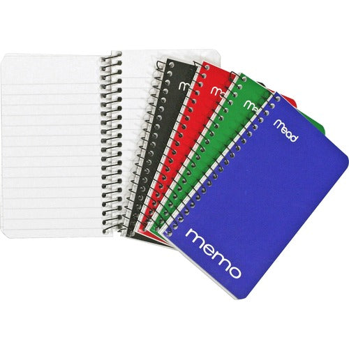 Mead Wirebound Memo Notebook 60 White 3 x 5 Sheets Color May Vary