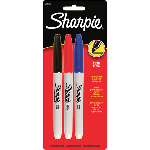Sharpie Fine Point Permanent Marker Assorted Color, 3/Pack