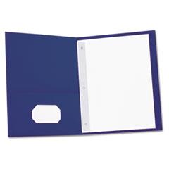3 Prong 2 Pocket Paper Folder Dark Blue 25/Pcs