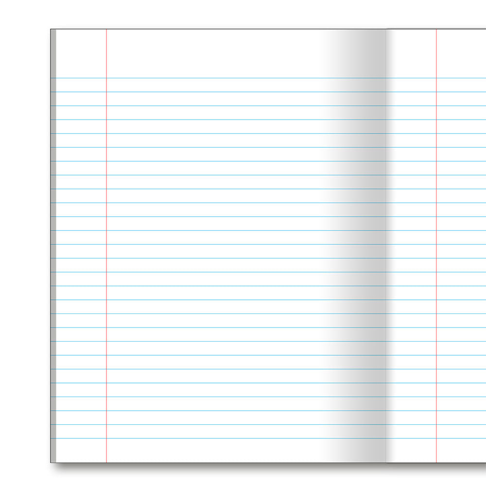 1 Subject Coil-Less Notebook 10.5″ X 8.5″, 80 Page, Wide Ruled Color may vary