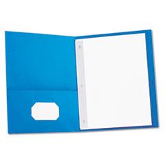 3 Prong 2 Pocket Paper Folder Blue 25/Pcs