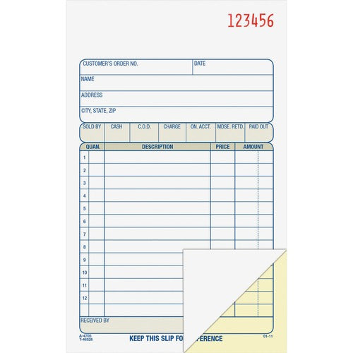 Adams Carbonless 2-Part Numbered Sales Order Books