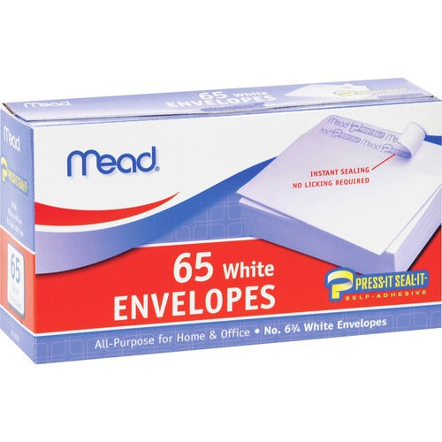 Mead #6-3/4 All-Purpose White Envelopes 65 Count