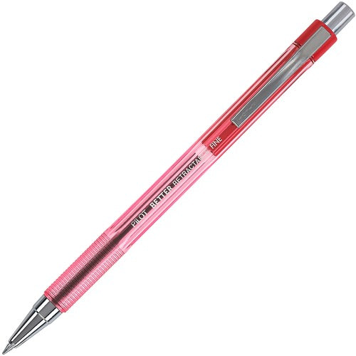 Pilot Better Retractable Ballpoint Pens Fine Point, Red
