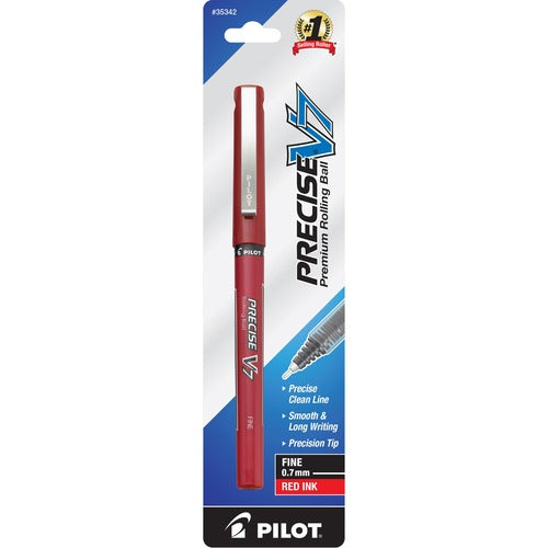 Pilot Precise V7 Liquid Ink Rollerball Pens, Fine Point, Red