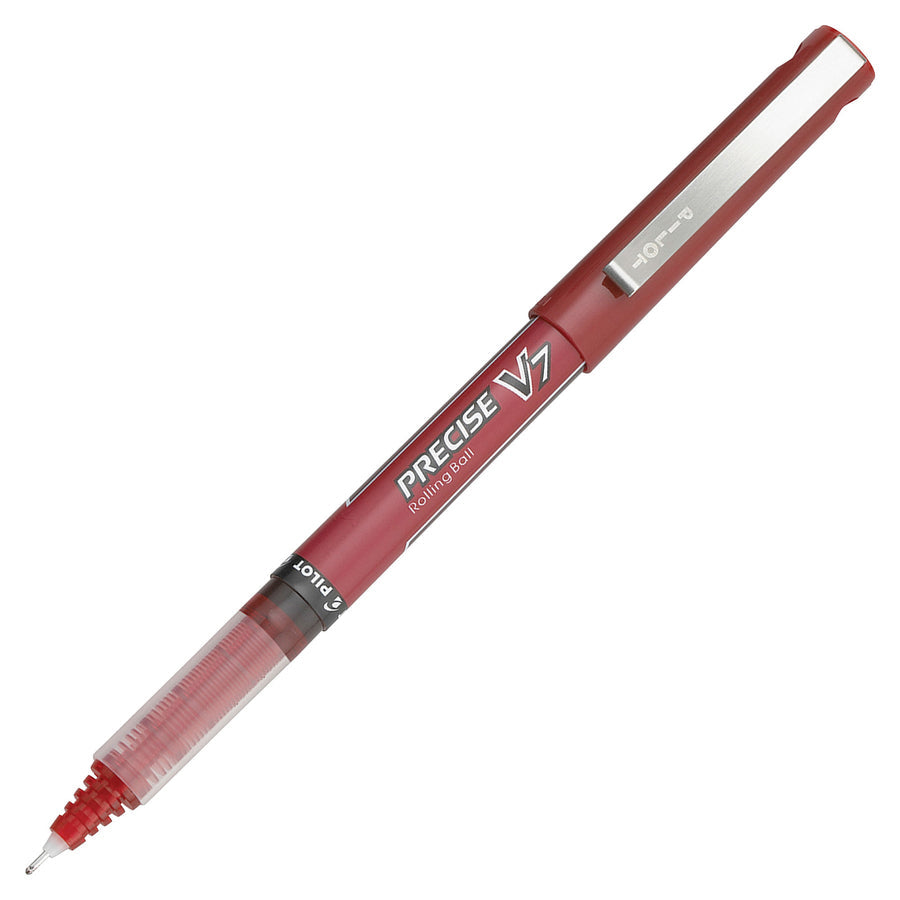 Pilot Precise V7 Liquid Ink Rollerball Pens, Fine Point, Red