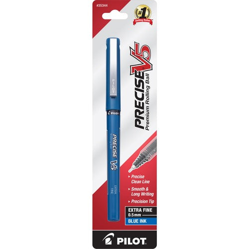Pilot Precise V5 Liquid Ink Rollerball Pens, Extra Fine Point, Blue