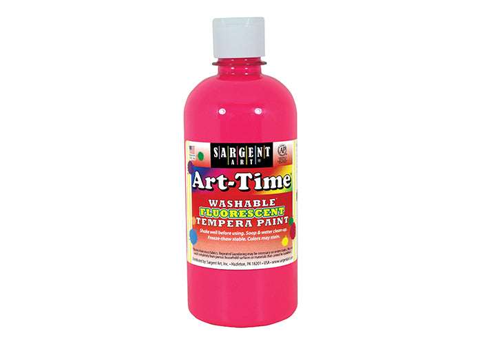 16oz Fluorescent Washable Paint Pink