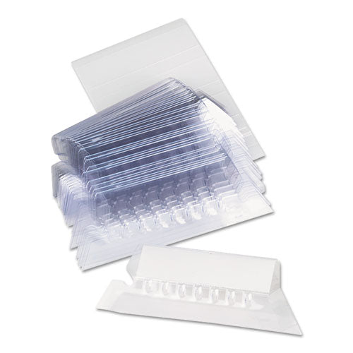 Hanging File Tabs, 1/5-Cut Tabs, Clear, 2" Wide, 25/Pack