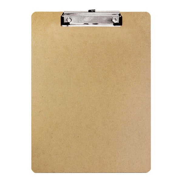 Hardboard Clipboard Standard Size w/ Low Profile Clip