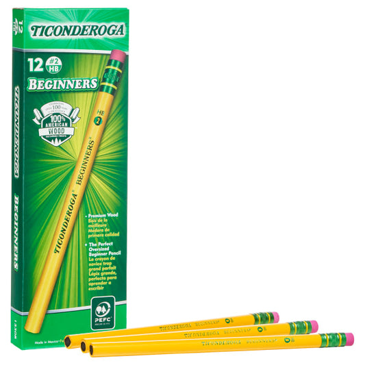 Beginners' Elementary Pencils, HB Lead, with Eraser