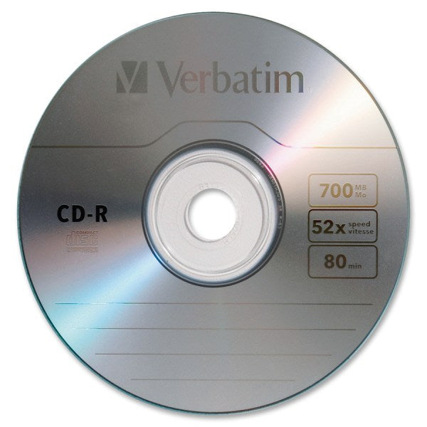 CD-R Recordable Media, Spindle, 700MB/80 Minutes, Pack Of 50