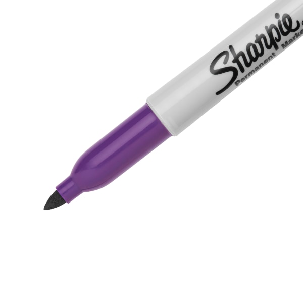 Sharpie Fine Point Permanent Markers Purple Ink, Pack Of 12
