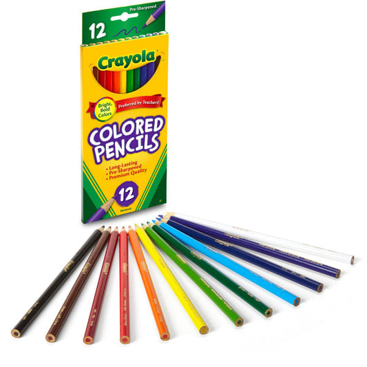 Crayola Color Pencils, Assorted Colors, Set Of 12