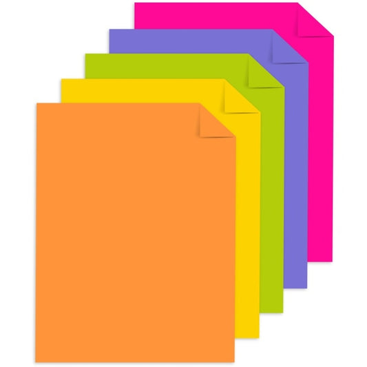 Copy Paper, 24lb, 8-1/2 x 11 500 Sheets "Happy" Color Assortment
