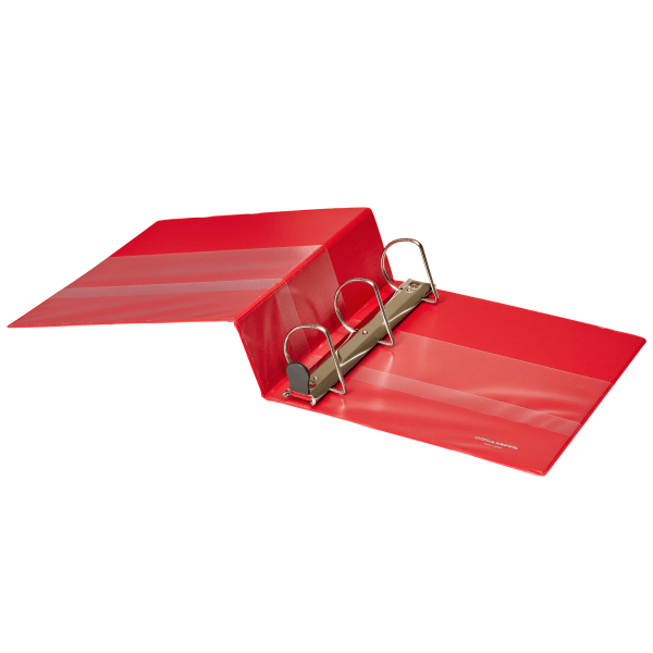 Heavy-Duty View 3-Ring Binder, 3" D-Rings Red