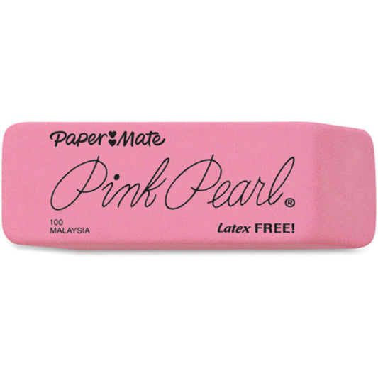 Paper Mate Pink Pearl Erasers, Large Each