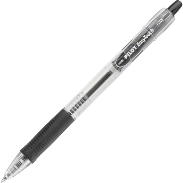 Pilot EasyTouch Retractable Ballpoint Pens, Fine Point, Black 12 Pack