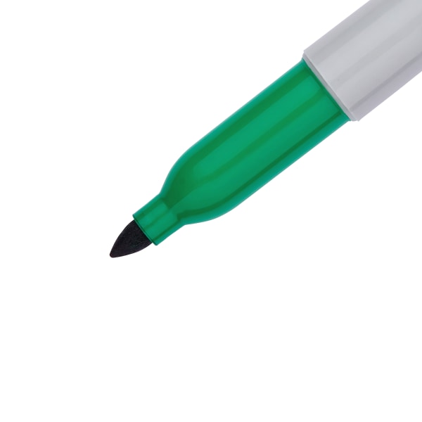 Sharpie Fine Point Permanent Markers Green Ink, Pack Of 12